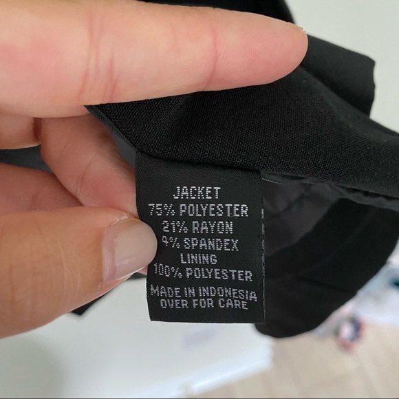 Bcx Blazer Suit Jacket Black Button Front Lined Business Casual Office Medium - Picture 8 of 8